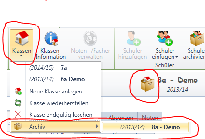 klasse archiviert