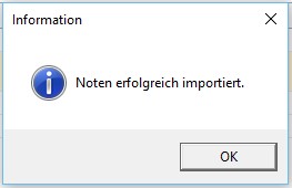 Meldung: Import erfolgreich